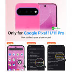 FNTCASE Google Pixel 11 / 11 Pro Uyumlu Manyetik K�l�f-Hot Pink