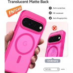 FNTCASE Google Pixel 11 / 11 Pro Uyumlu Manyetik K�l�f-Hot Pink