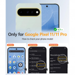 FNTCASE Google Pixel 11 / 11 Pro Uyumlu Manyetik K�l�f-Light Blue