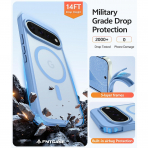 FNTCASE Google Pixel 11 / 11 Pro Uyumlu Manyetik K�l�f-Light Blue