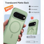 FNTCASE Google Pixel 11 / 11 Pro Uyumlu Manyetik K�l�f-Light Moss