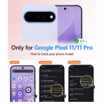 FNTCASE Google Pixel 11 / 11 Pro Uyumlu Manyetik K�l�f-Light Purple