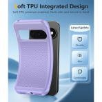 FNTCASE Google Pixel 11 / Pixel 11 Pro Kaymaz TPU K�l�f-Light Purple
