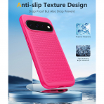 FNTCASE Google Pixel 11 / Pixel 11 Pro Kaymaz TPU K�l�f-Hot Pink