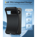 FNTCASE Google Pixel 11 / Pixel 11 Pro Kaymaz TPU K�l�f-Black