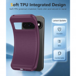 FNTCASE Google Pixel 11 / Pixel 11 Pro Kaymaz TPU K�l�f-Burgundy