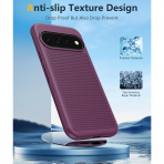 FNTCASE Google Pixel 11 / Pixel 11 Pro Kaymaz TPU K�l�f-Burgundy