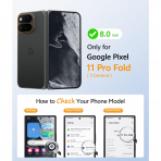 FNTCASE Google Pixel 11 Pro Fold Manyetik K�l�f -Black
