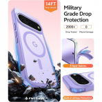 FNTCASE Google Pixel 11 Pro XL  Manyetik Mat K�l�f-Light Purple