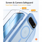 FNTCASE Google Pixel 11 Pro XL  Manyetik Mat K�l�f-Light Blue
