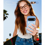 FNTCASE Google Pixel 11 Pro XL  Manyetik Mat K�l�f-Light Blue
