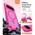 FNTCASE Google Pixel 11 Pro XL  Manyetik Mat K�l�f-Hot Pink