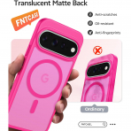 FNTCASE Google Pixel 11 Pro XL  Manyetik Mat K�l�f-Hot Pink