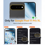 FNTCASE Google Pixel 11 Pro XL  Manyetik Mat K�l�f-Blue