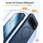 FNTCASE Google Pixel 11 Pro XL  Manyetik Mat K�l�f-Blue