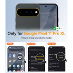 FNTCASE Google Pixel 11 Pro XL  Manyetik Mat K�l�f-Clear