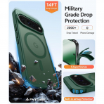 FNTCASE Google Pixel 11 Pro XL  Manyetik Mat K�l�f-Green