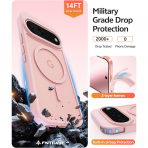 FNTCASE Google Pixel 11 Pro XL  Manyetik Mat K�l�f-Light Pink