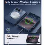 FNTCASE iPhone Duo MagSafe Ekran Koruyuculu K�l�f-Blue