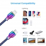 Fantany USB C to Lightning arj/Data Kablosu (MFi)(1M)-Colourful