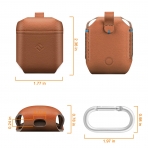 Fintie Apple AirPods Deri Klf-Brown