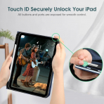 Fintie Apple iPad A16 Kalem Blmeli Klf (11 in)-Ocean Marble 