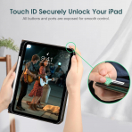 Fintie Apple iPad A16 Kalem Blmeli Klf (11 in)-Mushroom 