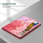 Fintie Apple iPad A16 Kalem Blmeli Klf (11 in)-Marble Pink 
