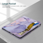 Fintie Apple iPad A16 Kalem Blmeli Klf (11 in)-Lilac Marble 