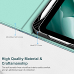Fintie Apple iPad A16 Kalem Blmeli Klf (11 in)-Emerald Marble 