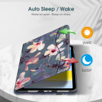 Fintie Apple iPad A16 Kalem Blmeli Klf (11 in)-Blooming Hibiscus