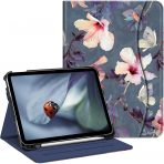 Fintie Apple iPad A16 Kalem Blmeli Klf (11 in)-Blooming Hibiscus
