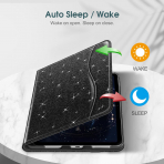 Fintie Apple iPad A16 Kalem Blmeli Klf (11 in)-Glittering Black 