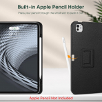 Fintie Apple iPad Pro M4 Folio Deri Klf (13 in)-Black 