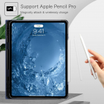 Fintie Folio Kalem Blmeli iPad Pro Klf (13 in)-Navy