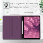 Fintie Folio Kalem Blmeli iPad Pro Klf (13 in)-Purple