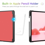 Fintie Folio Kalem Blmeli iPad Pro Klf (11 in)-Marble Pink