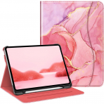 Fintie Folio Kalem Blmeli iPad Pro Klf (11 in)-Marble Pink