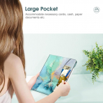Fintie Apple iPad Pro M4 Kalem Blmeli Klf (11 in)-Emerald Marble 