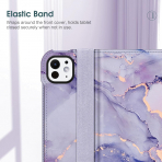 Fintie Apple iPad Pro M4 Kalem Blmeli Klf (11 in)-Lilac Marble