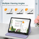 Fintie Apple iPad Pro M4 Kalem Blmeli Klf (11 in)-Lilac Marble