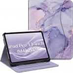 Fintie Apple iPad Pro M4 Kalem Blmeli Klf (11 in)-Lilac Marble