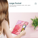 Fintie Apple iPad Pro M4 Kalem Blmeli Klf (11 in)-Marble Pink