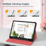 Fintie Apple iPad Pro M4 Kalem Blmeli Klf (11 in)-Marble Pink