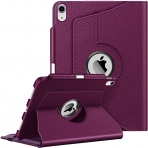 Fintie Kalem Blmeli iPad 10.Nesil Standl Klf (10.9 in)-Purple