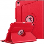 Fintie Kalem Blmeli iPad 10.Nesil Standl Klf (10.9 in)-Red