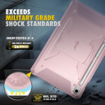 Fintie Kickstandl Galaxy Tab S9 FE Klf -Rose Gold