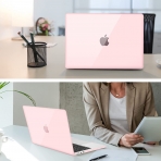 Fintie MacBook Air Koruyucu Sert Kapak Klf (13.6 in)-Crystal Pink