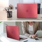 Fintie MacBook Air Koruyucu Sert Kapak Klf (13.6 in)-Burgundy Ripple