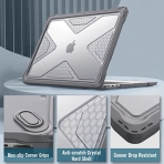 Fintie MacBook Air M2 Sert Kapakl Klf (13.6 in)(2022)-Gray